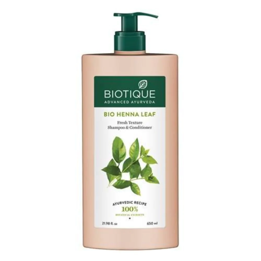 Biotique Bio Henna Leaf Fresh Texture Shampoo and Conditioner, 650 ml-1.webp